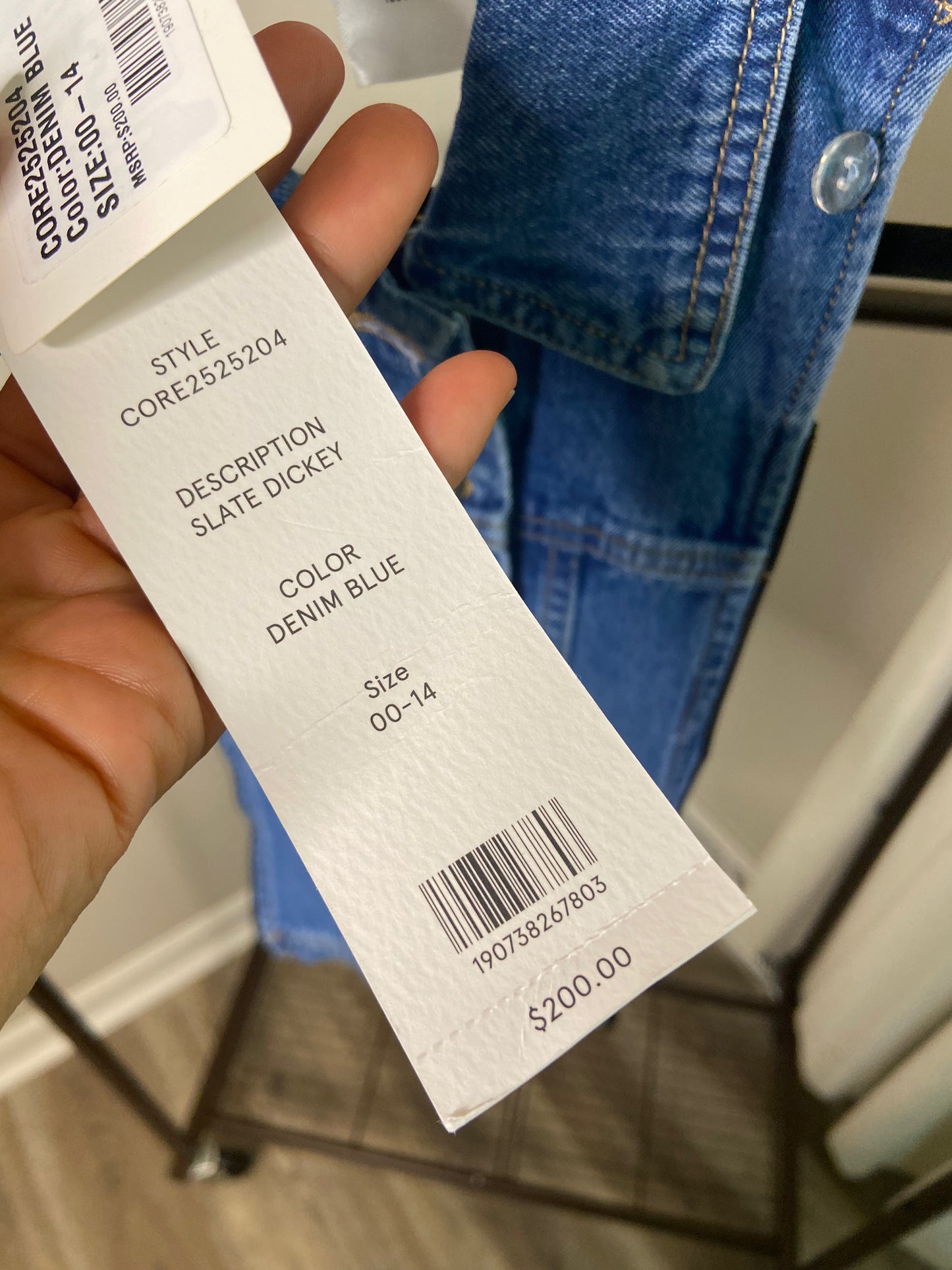 Veronica Beard Denim Slate Dickey size 00-14