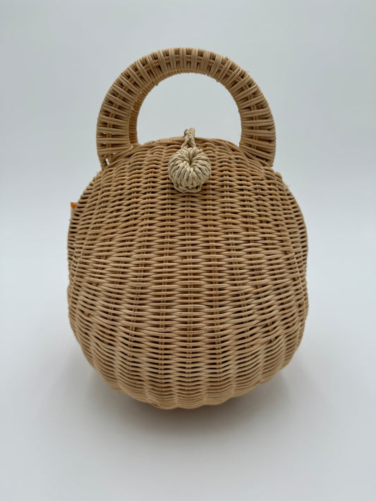 CULT GAIA Millie Rattan Top Handle Bag