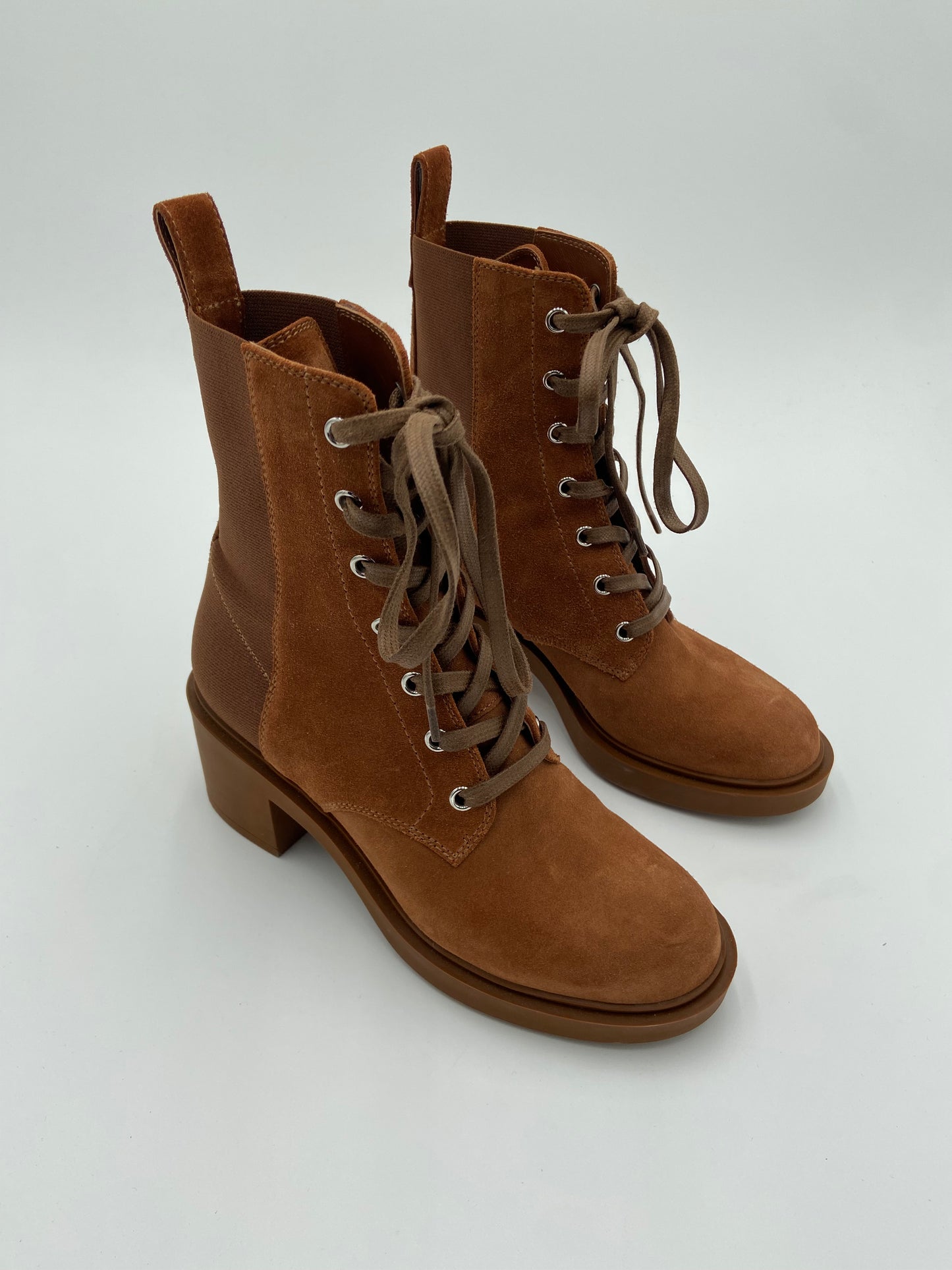 Gianvito Rossi Foster Combat Suede Boots size 36.5