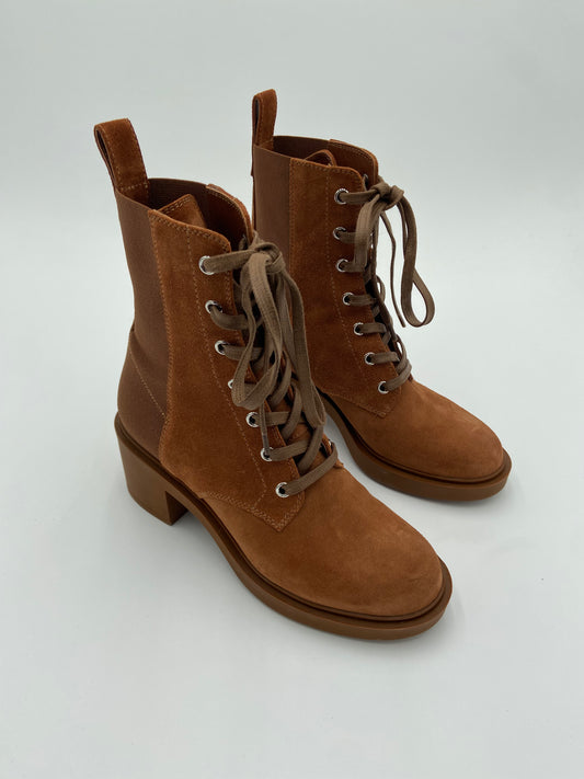Gianvito Rossi Foster Combat Suede Boots size 36.5
