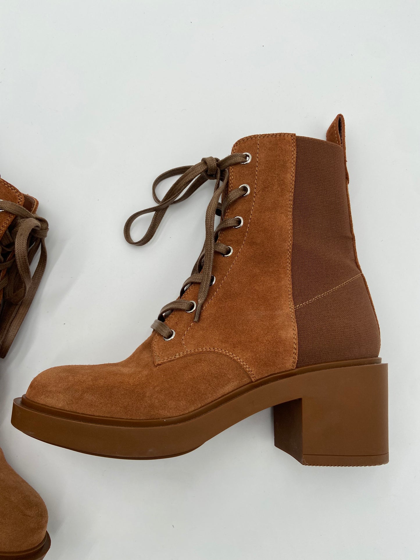 Gianvito Rossi Foster Combat Suede Boots size 36.5