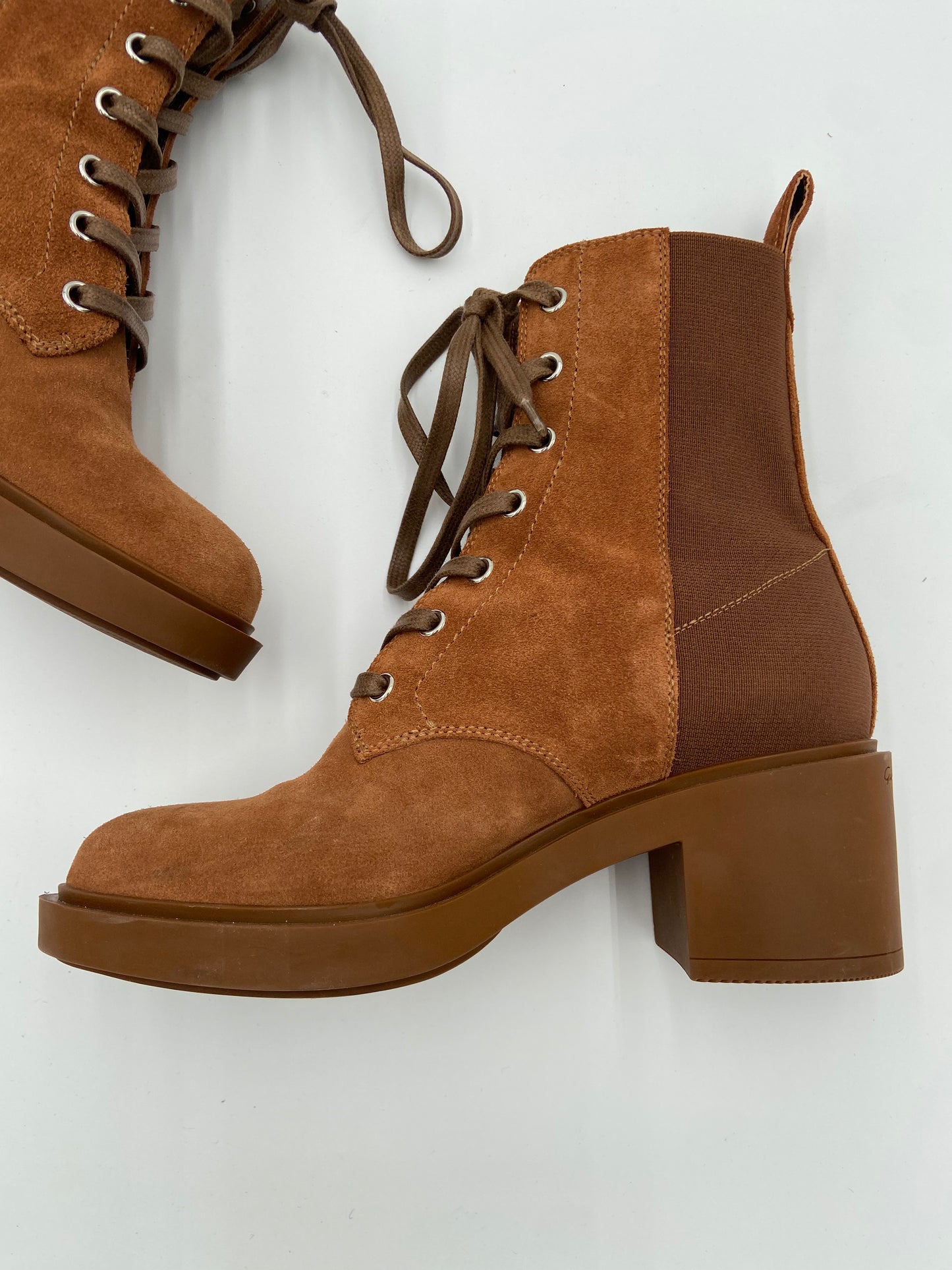 Gianvito Rossi Foster Combat Suede Boots size 36.5