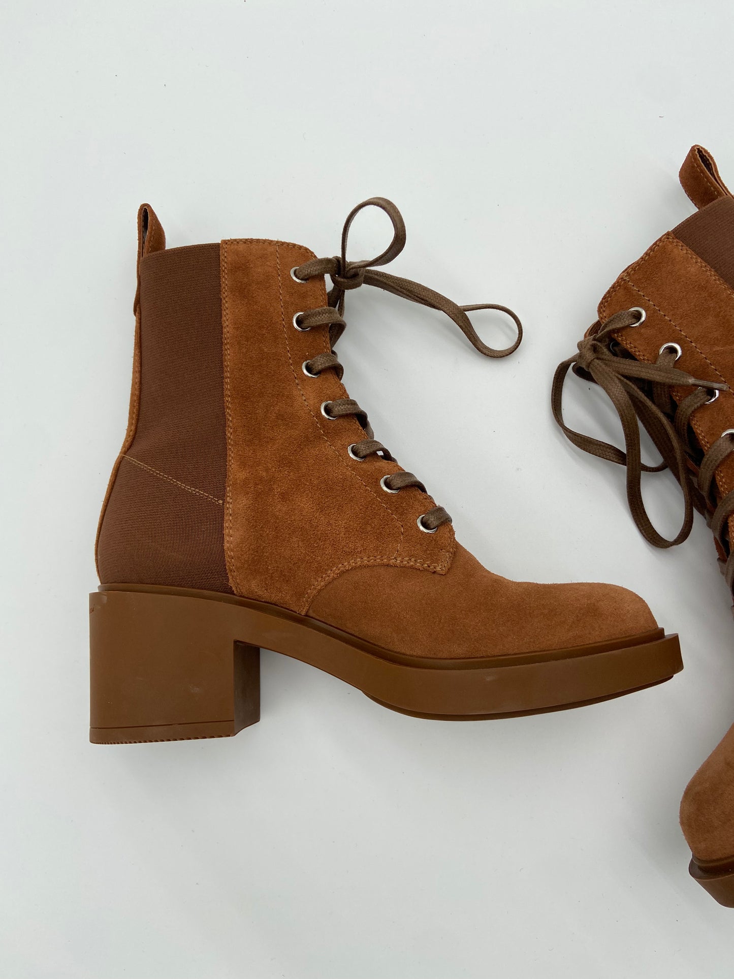 Gianvito Rossi Foster Combat Suede Boots size 36.5