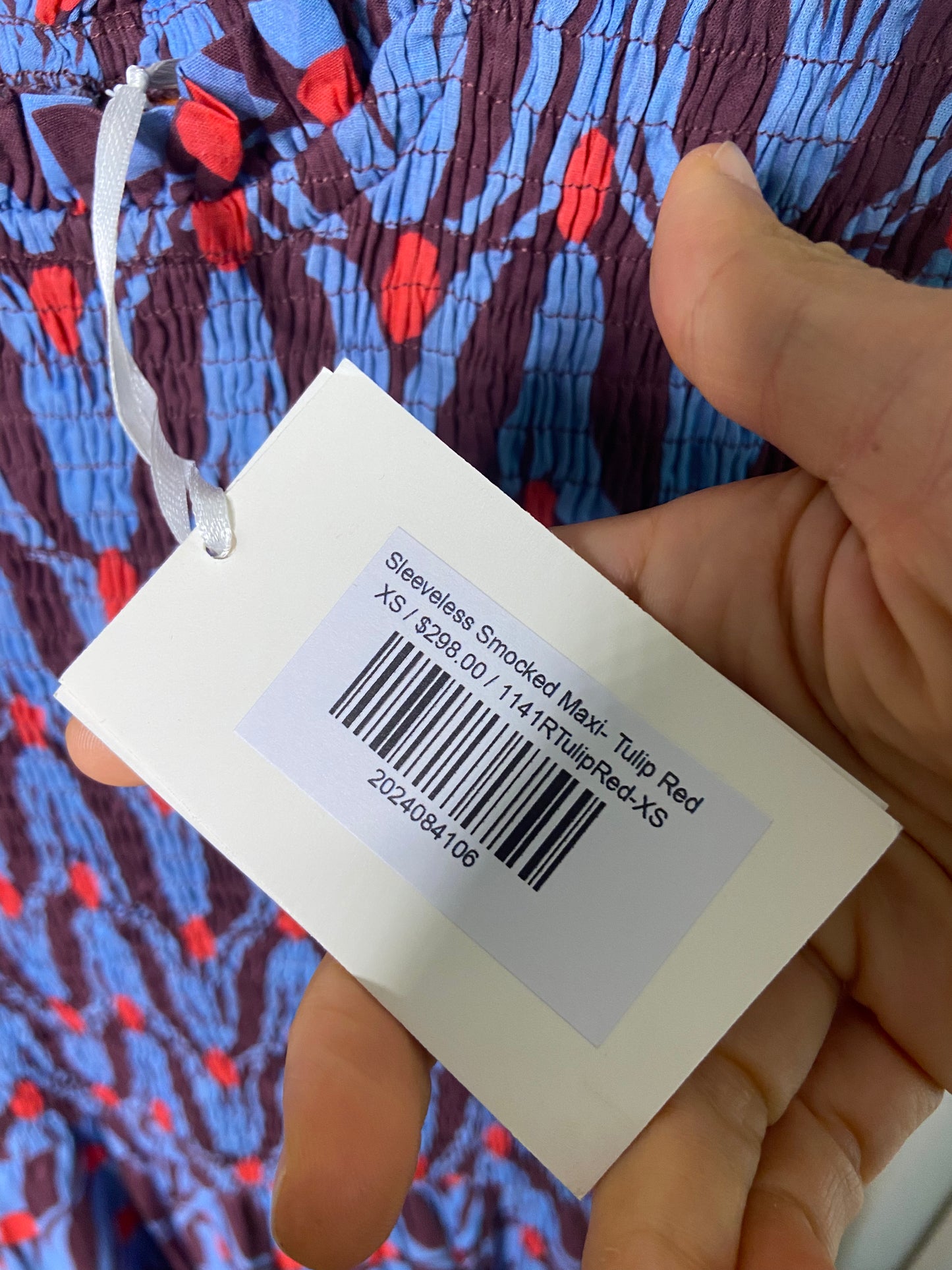 Oliphant Smocked Maxi Dress size XS