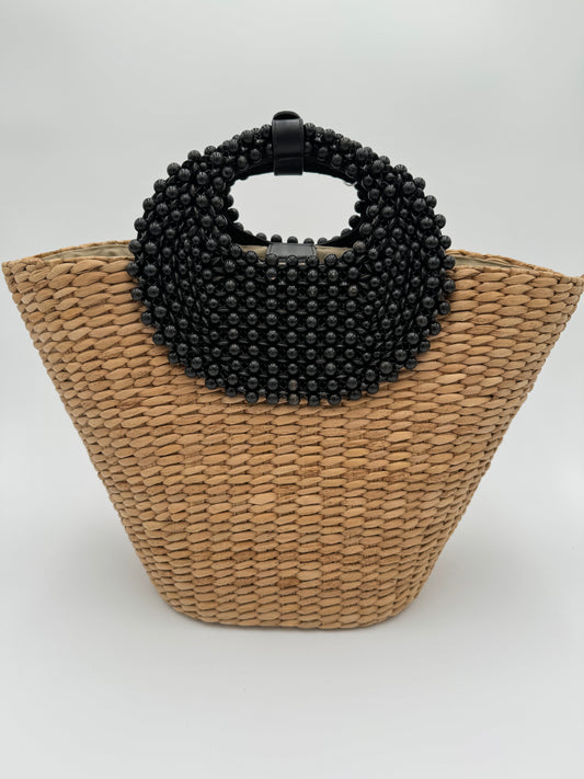 ARANAZ Pebble Raffia Tote