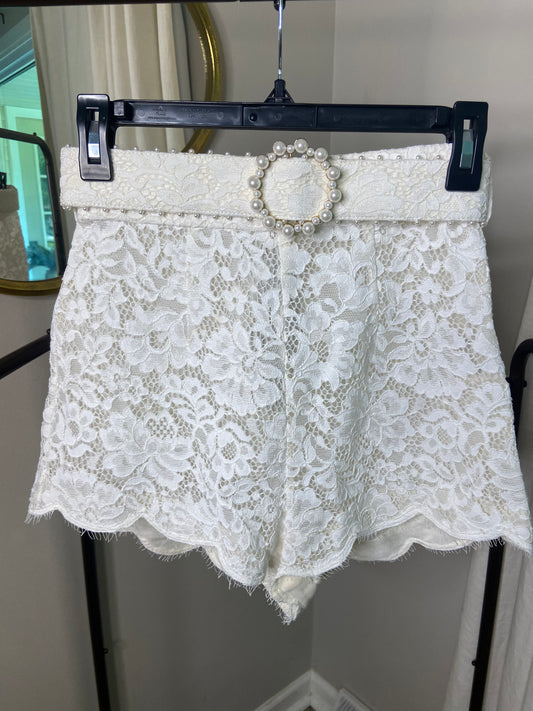 Zimmermann  High Tide Belted Lace Shorts size US 4