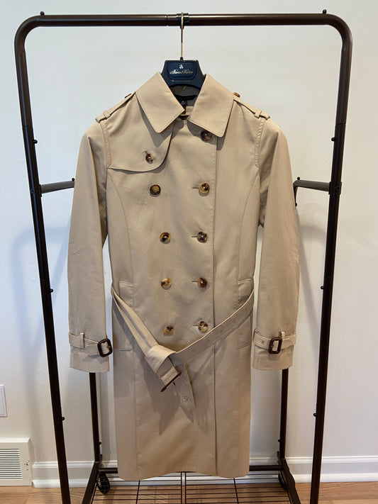 Brooks Brothers Water Repellent Trench Coat With Zip-Out Lining size 6 PETITE