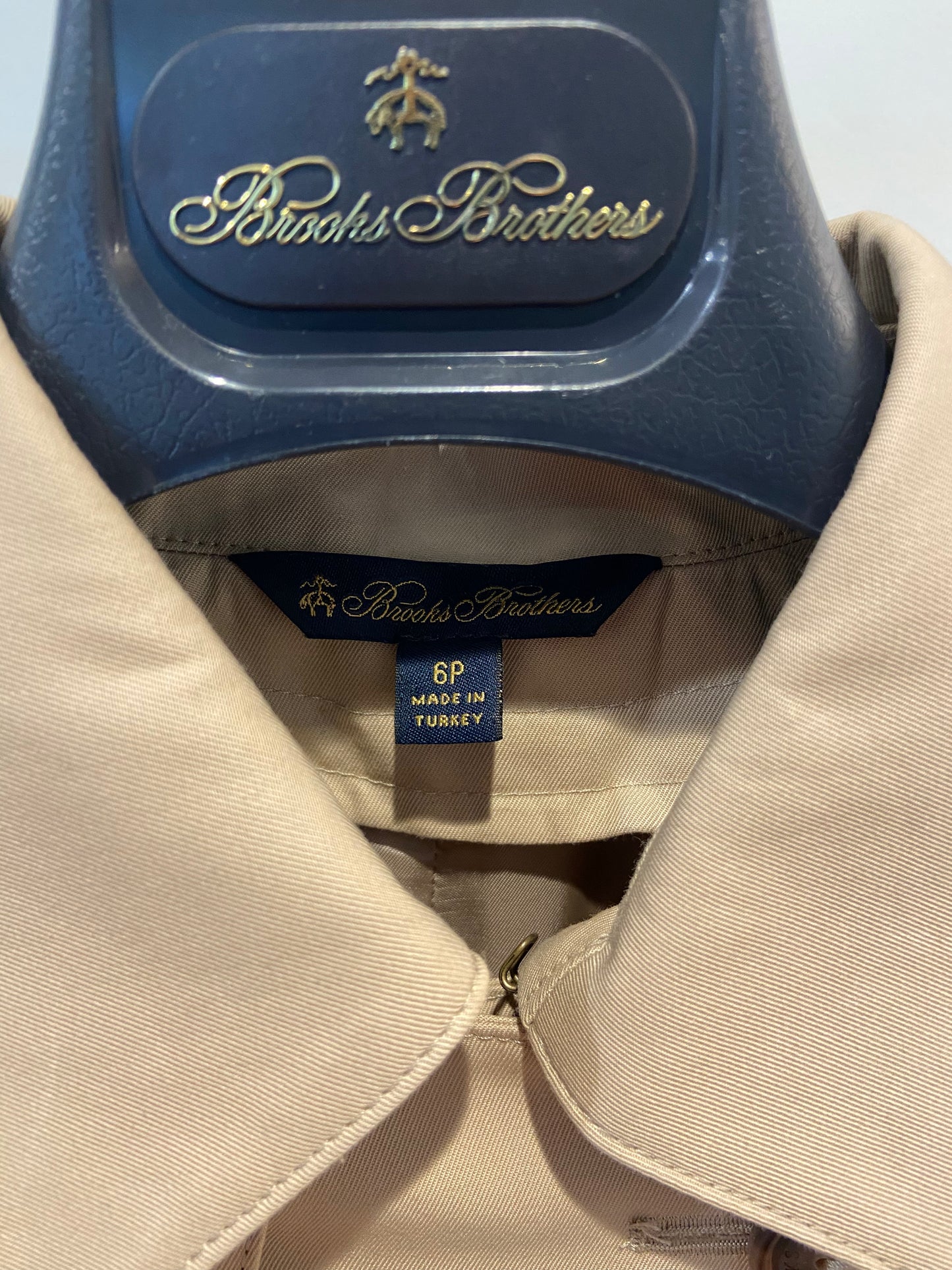 Brooks Brothers Water Repellent Trench Coat With Zip-Out Lining size 6 PETITE