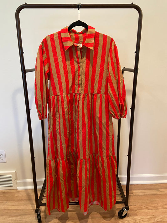 Anthropologie Striped Bettina Shirt Dress size