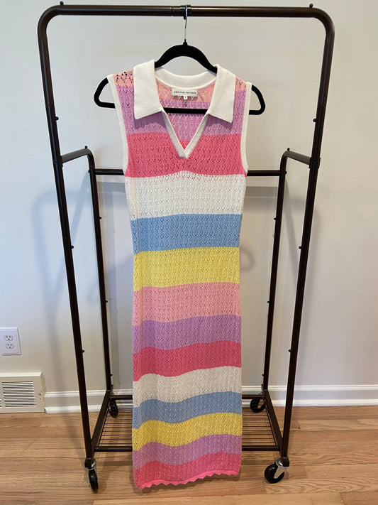 English Factory Crochet Knit Maxi Dress size S