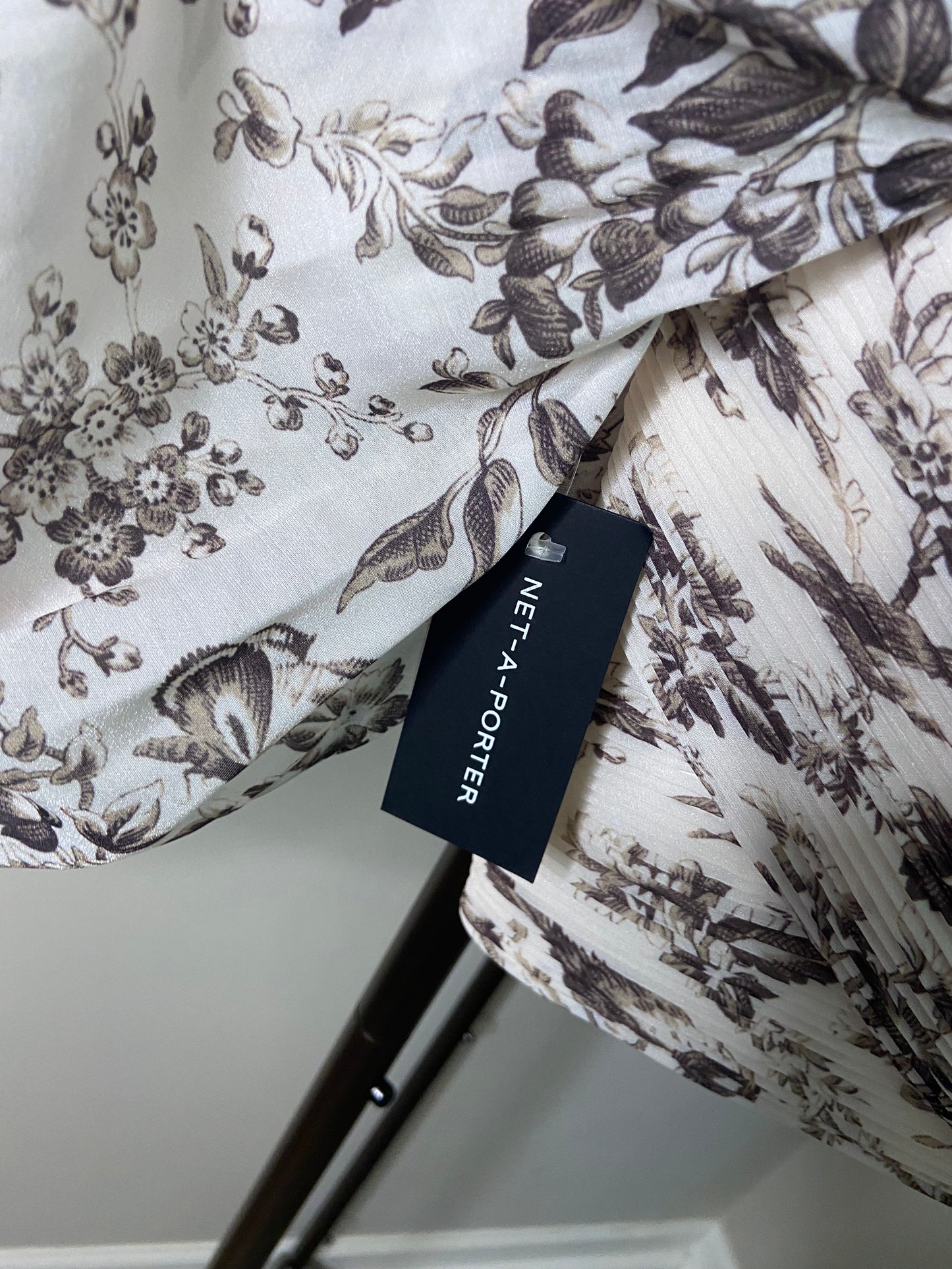 Zimmermann Bird Toile Pleated Cropped Top and Skirt Set size US 4