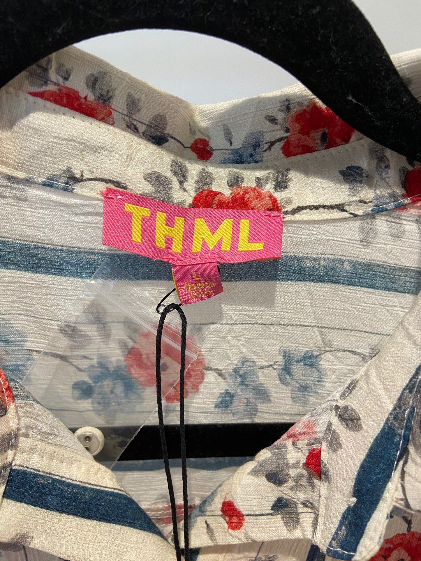 THML Prudent Floral Drop Waist Mini Dress size L