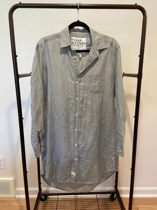Frank and Eileen Cotton Gray Shirt Dress size M