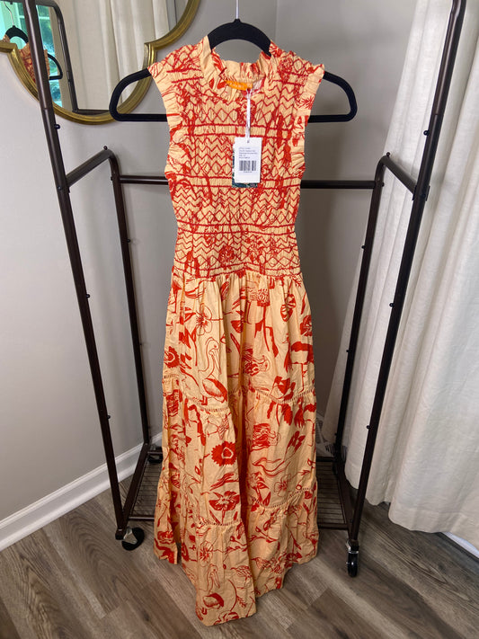 Oliphant Smocked Maxi Dress size XS