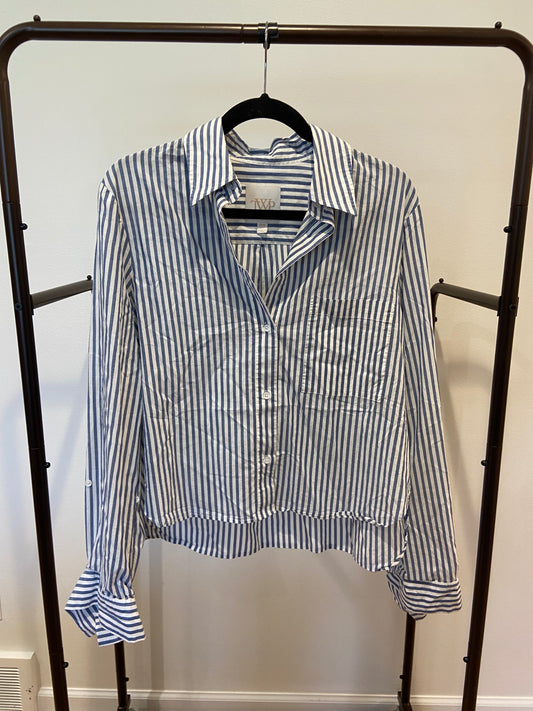 TWP Dude Striped Button-Front Cotton Shirt size XS/S