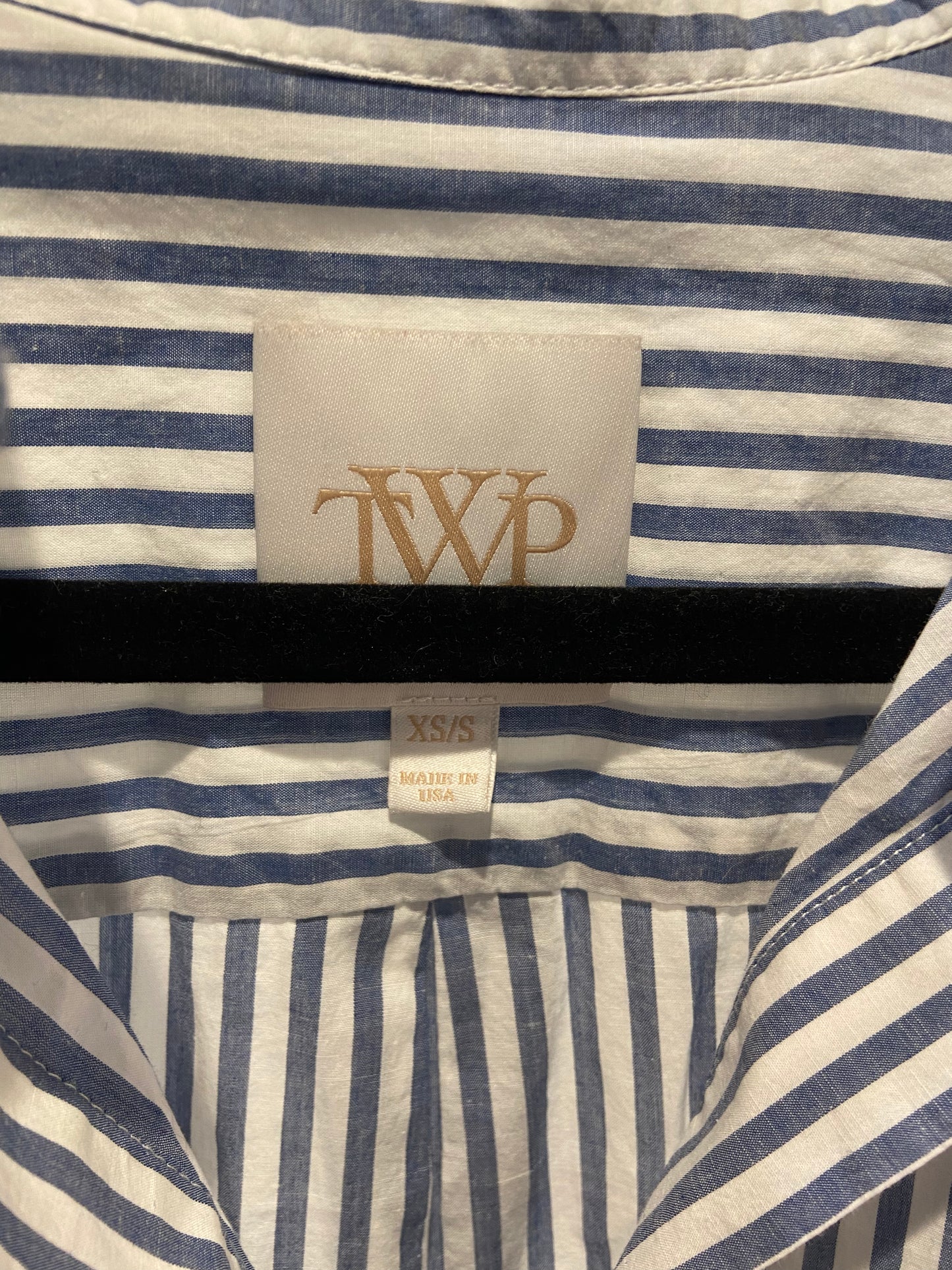 TWP Dude Striped Button-Front Cotton Shirt size XS/S