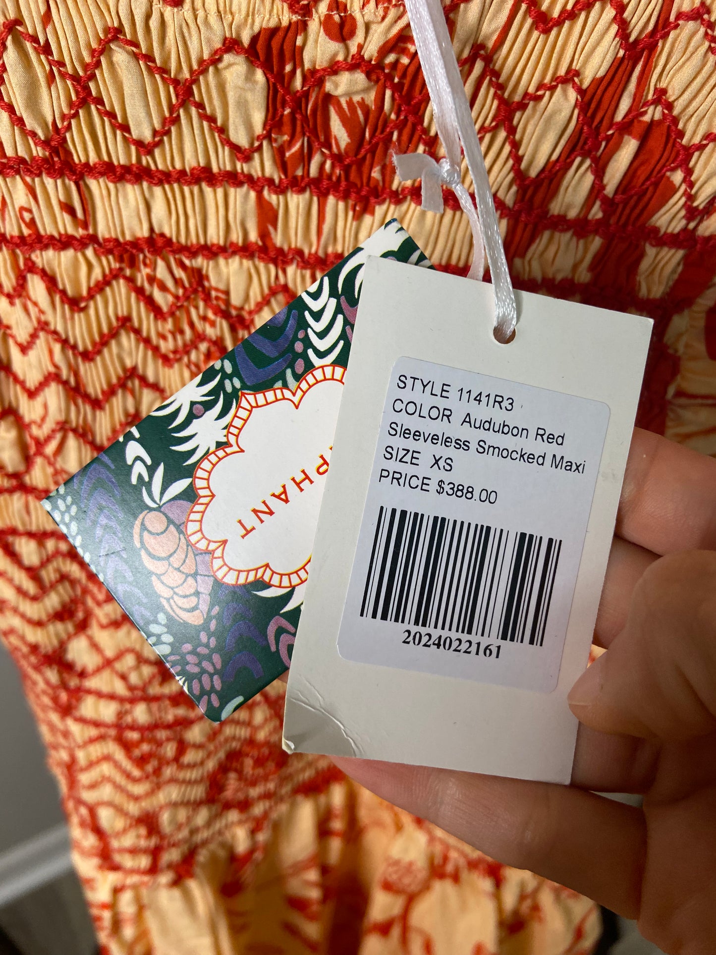 Oliphant Smocked Maxi Dress size XS