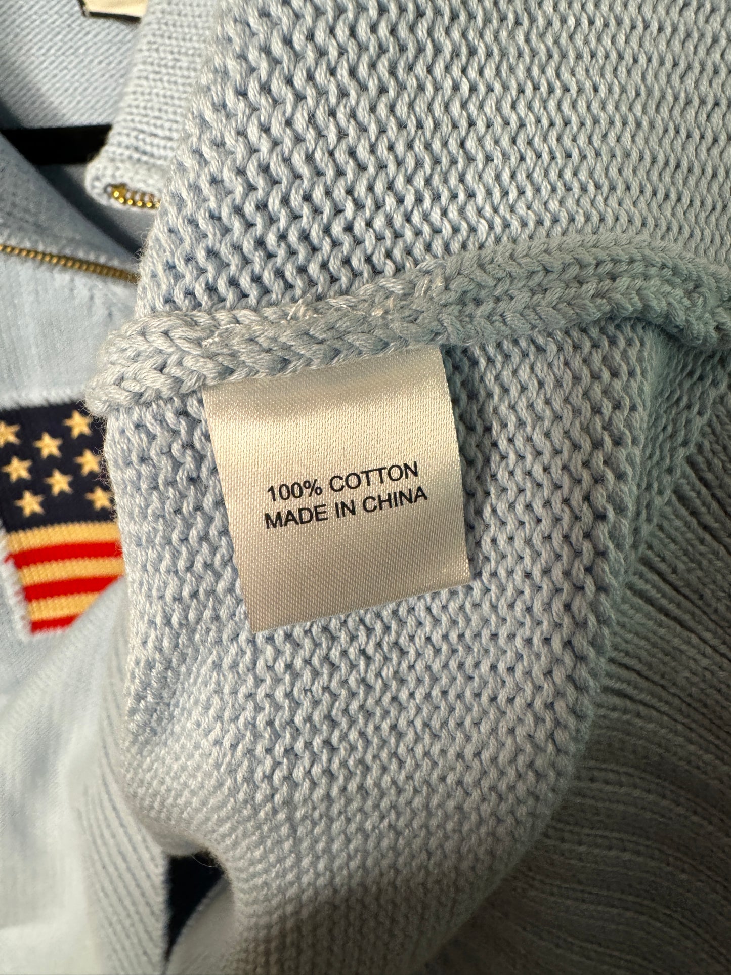 Tuckernuck Americana Roll Hem Flag Sweater size XXXL