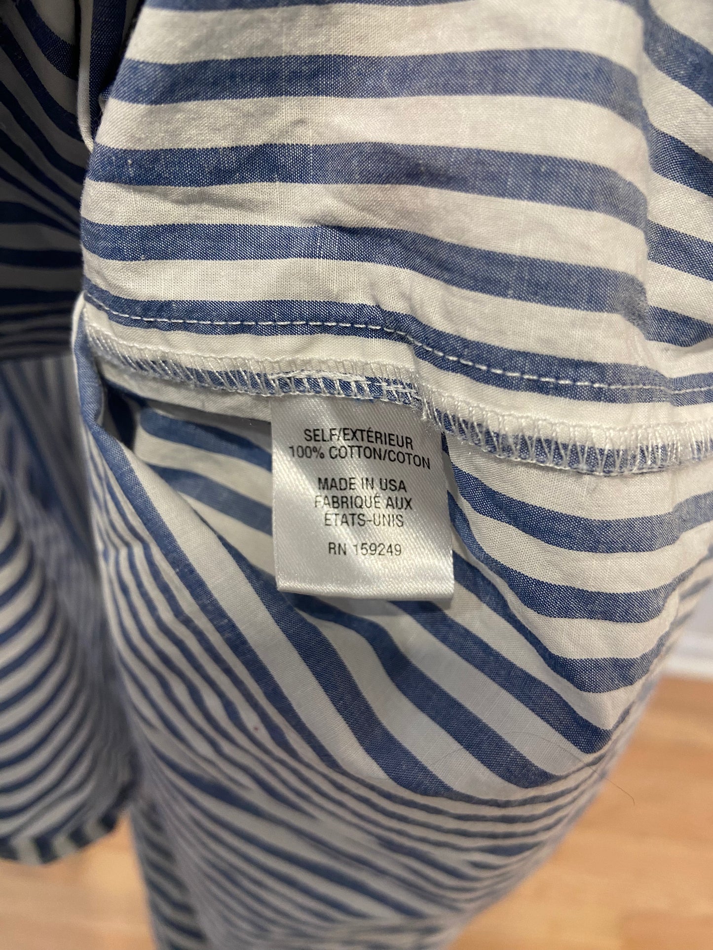 TWP Dude Striped Button-Front Cotton Shirt size XS/S