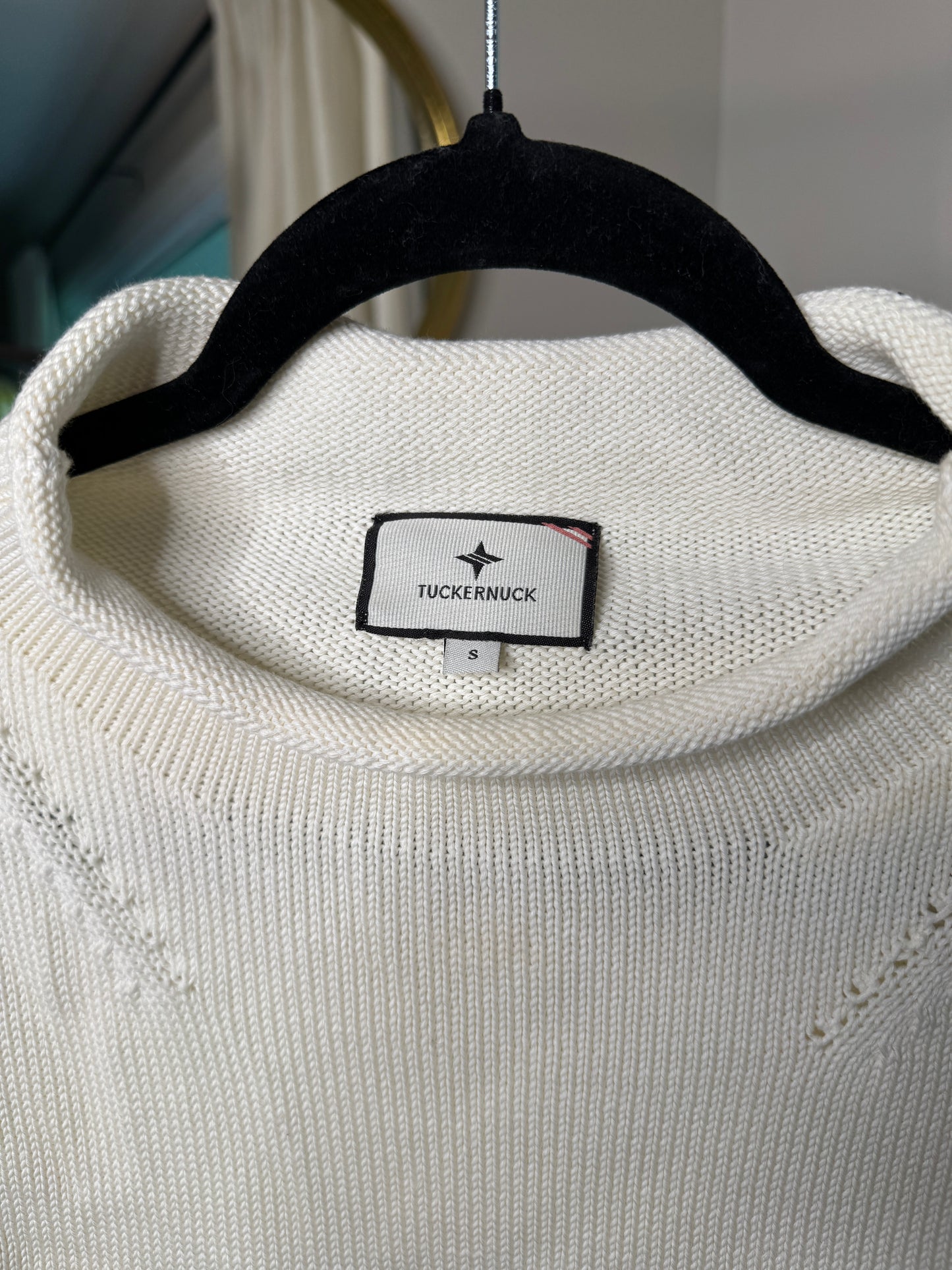 Tuckernuck Americana Roll Hem Flag Sweater size S