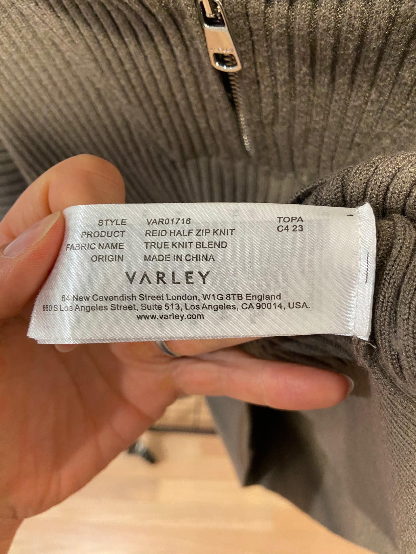 Varley Reid Half-zip Knit Pullover Sweater size S