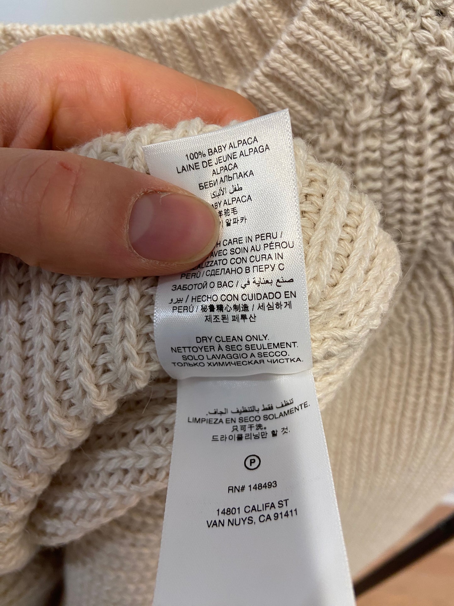 Dôen Emmons Sweater in Cream size S