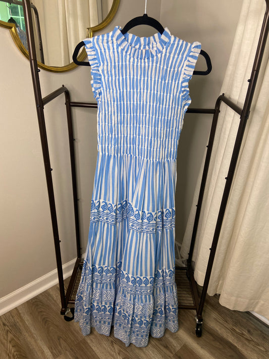 Oliphant Smocked Maxi Dress size XS
