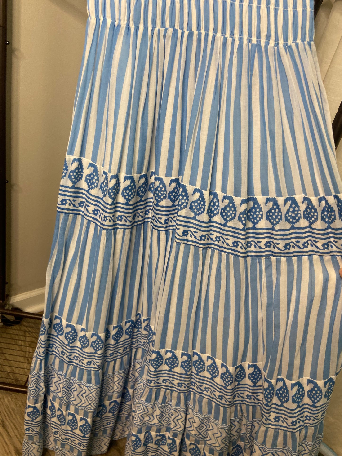Oliphant Smocked Maxi Dress size XS