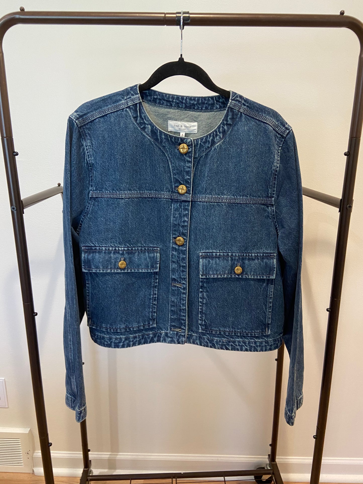 Rag and Bone Drew Denim Jacket in Adeline size XL