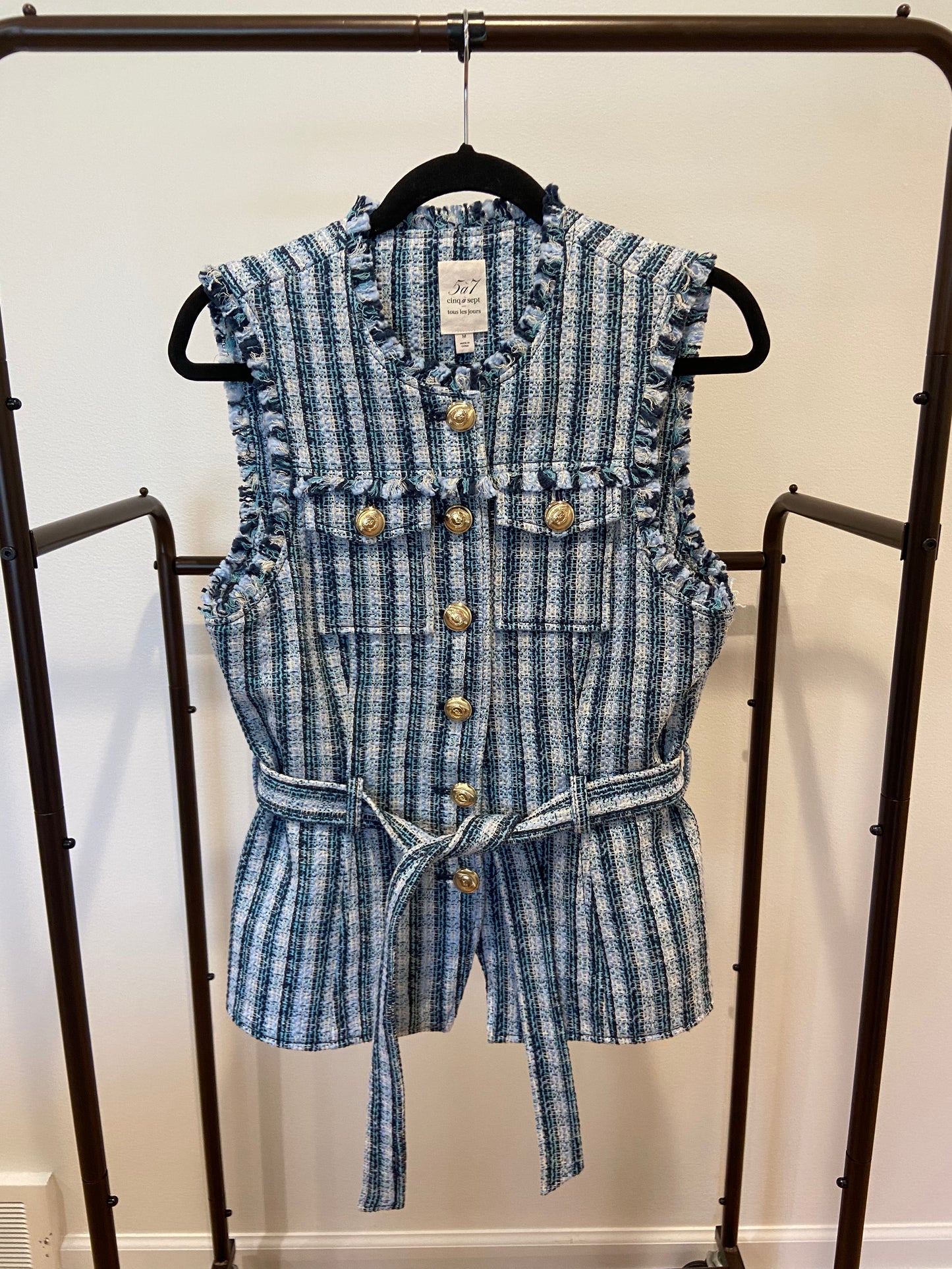 Cinq a Sept Matilda Tweed Reenee Vest size M
