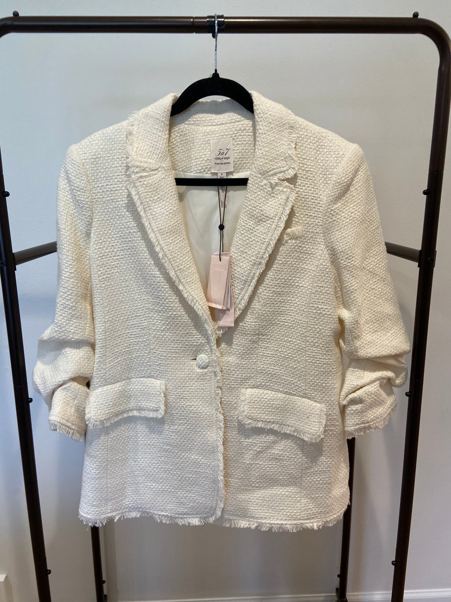 Cinq a Sept Khloe Boucle Blazer Jacket size 8