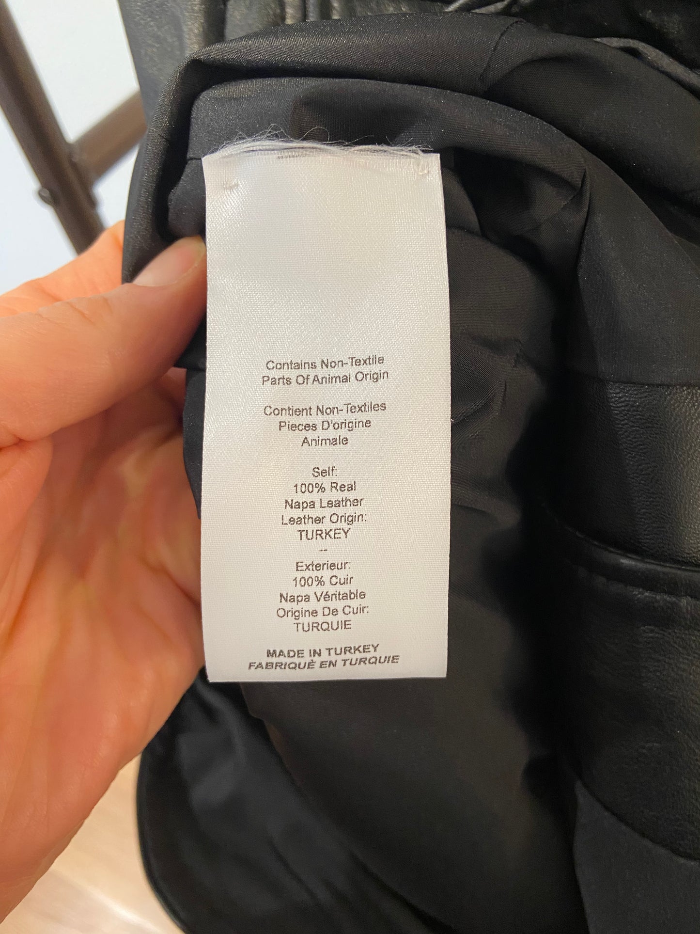 Cinq a Sept Black Leather Scrunched Canyon Jacket size 2