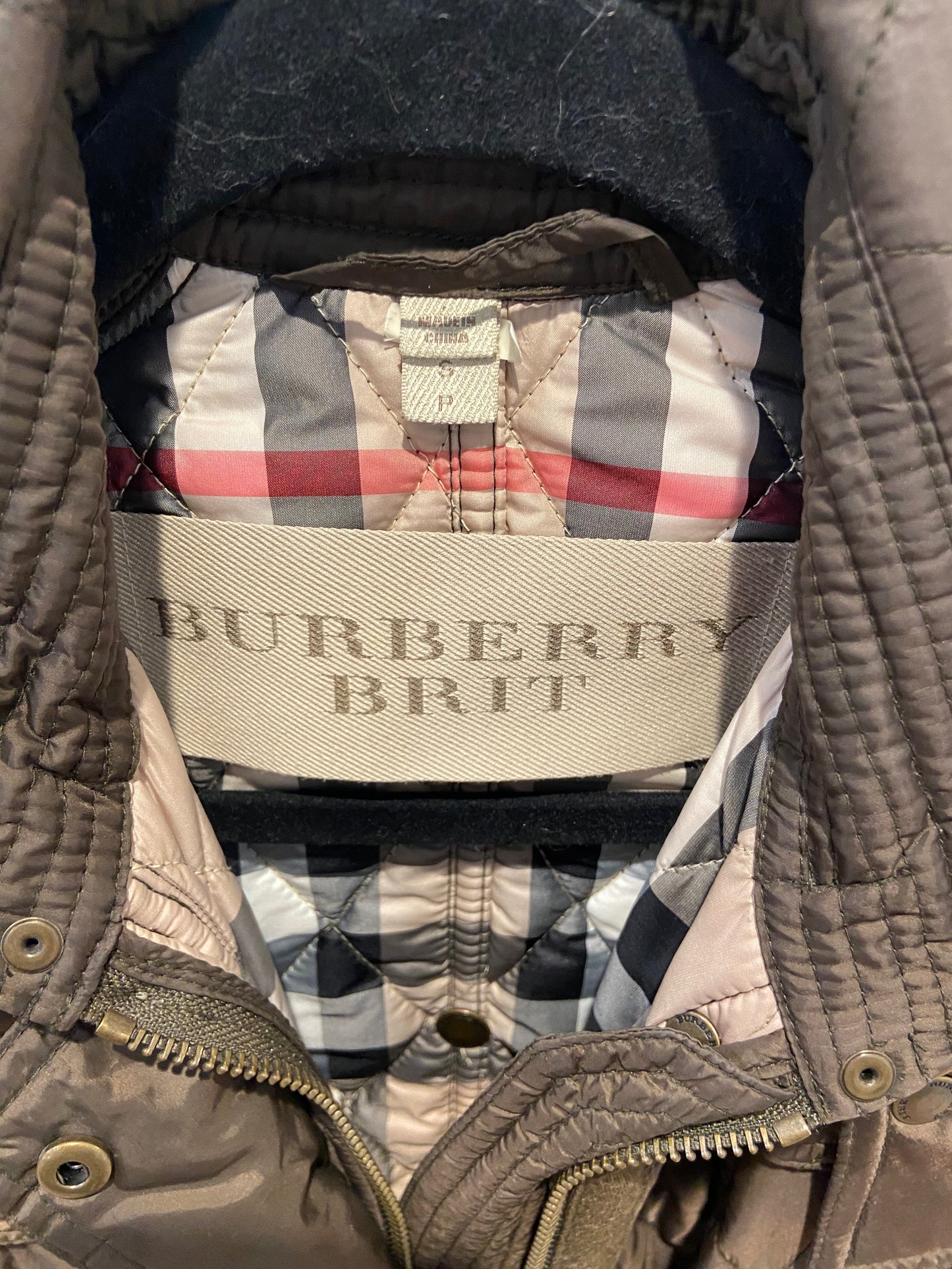 Burberry Brit Quilted Belted Finsbridge Coat size S