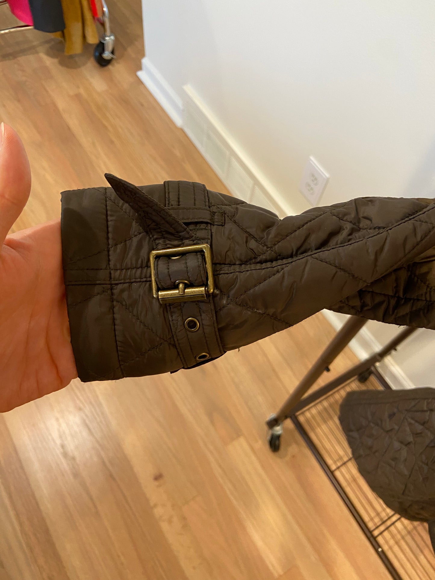 Burberry Brit Quilted Belted Finsbridge Coat size S
