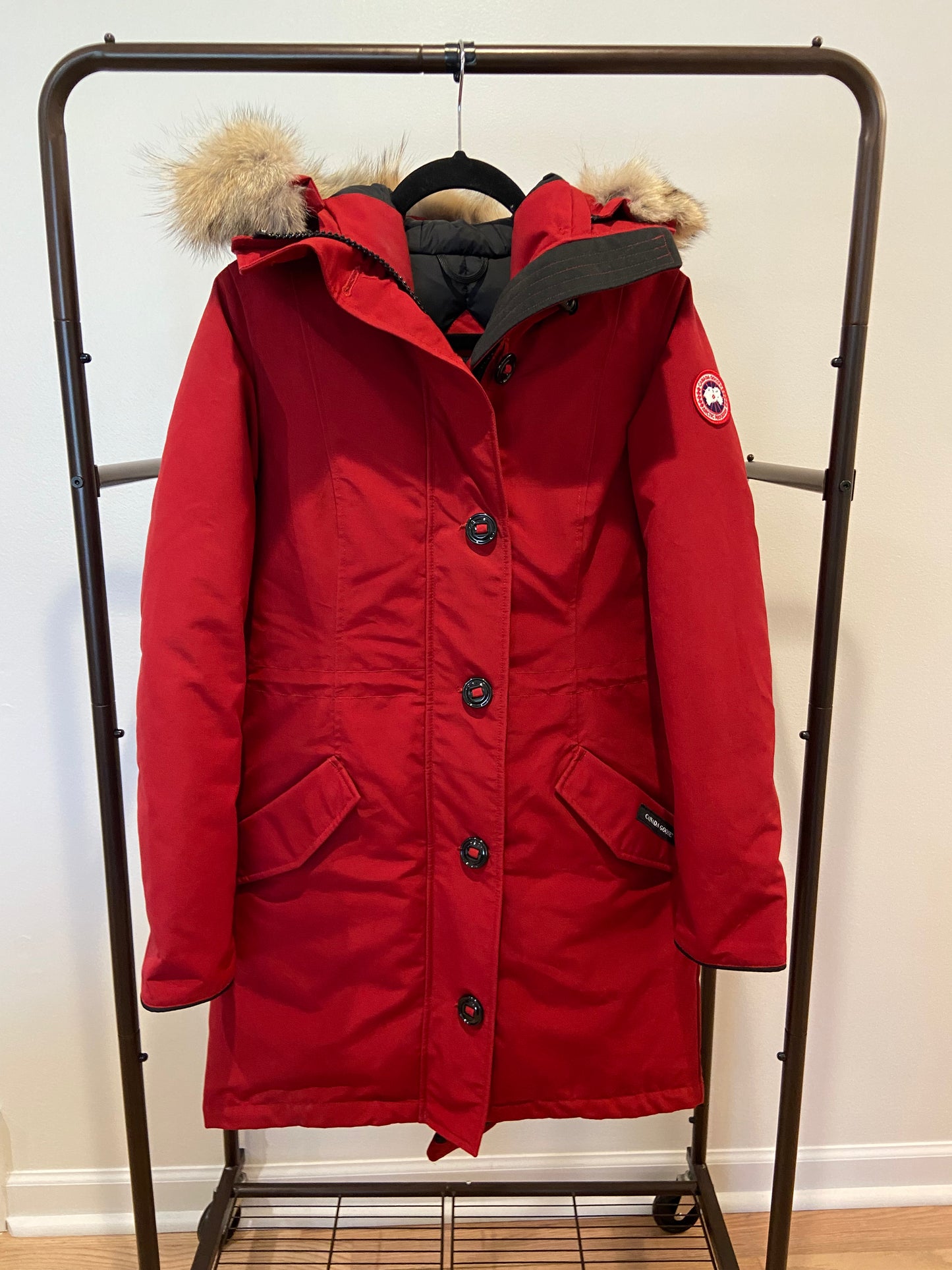 Canada Goose Red Rossclair Parka with Fur size S