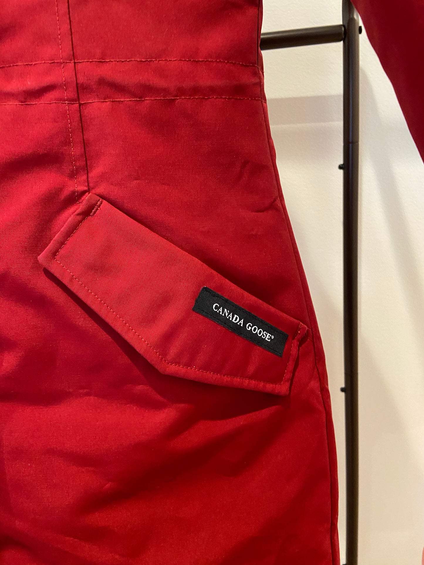 Canada Goose Red Rossclair Parka with Fur size S