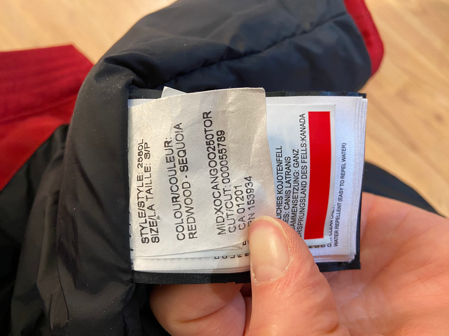 Canada Goose Red Rossclair Parka with Fur size S