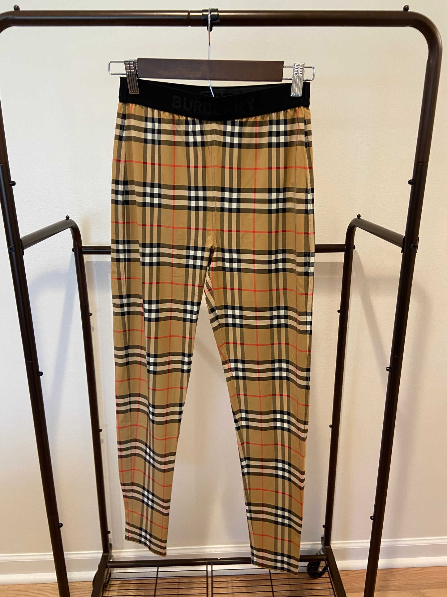 Burberry Check Turtleneck Zip Top and Vintage Check Leggings size S