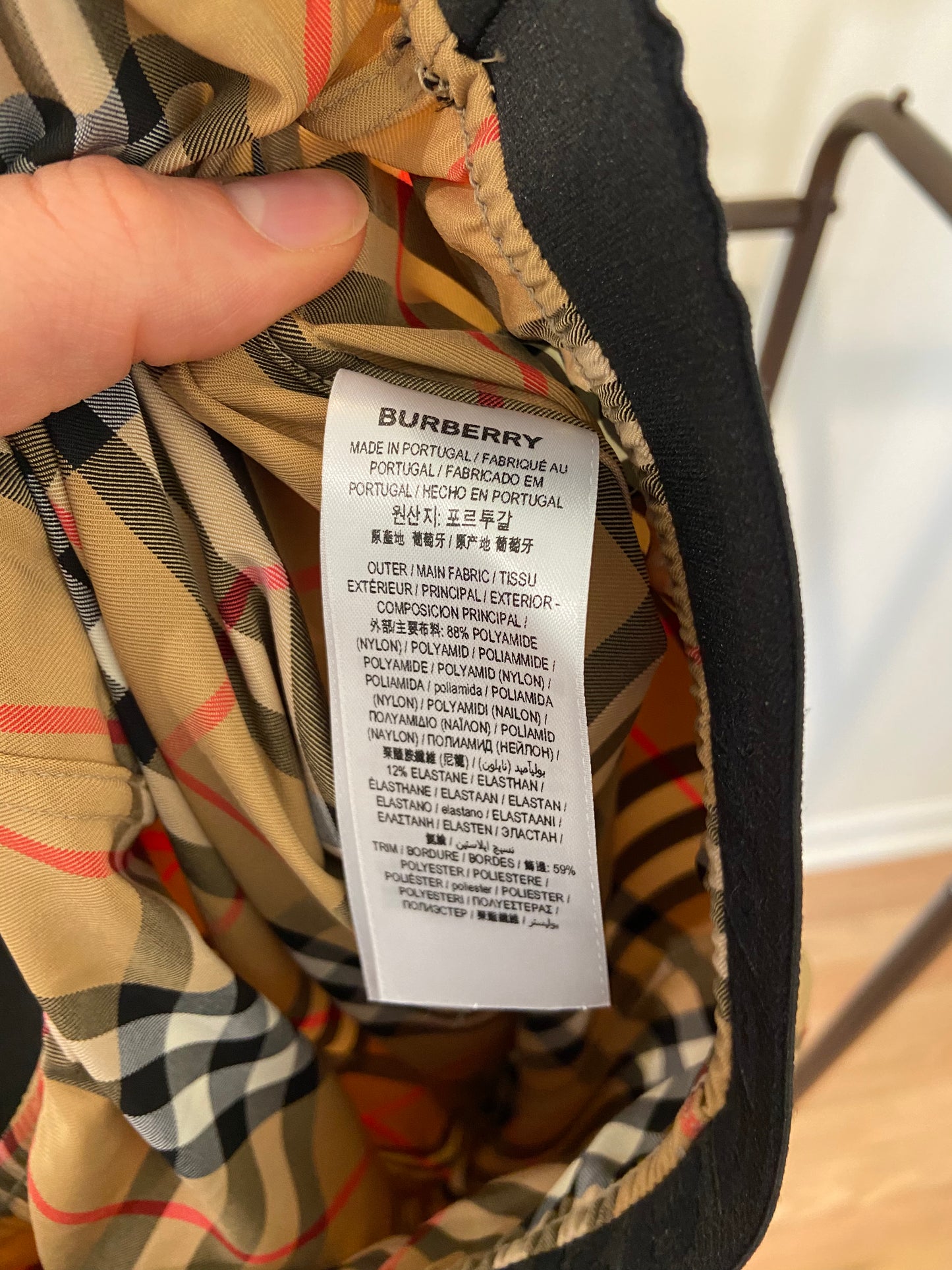 Burberry Check Turtleneck Zip Top and Vintage Check Leggings size S