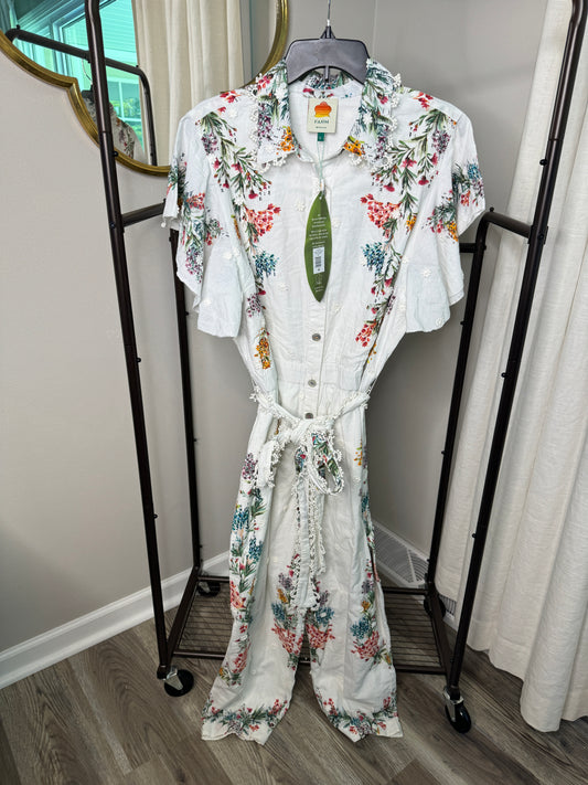 Farm Rio Louise Floral Jumpsuit size L