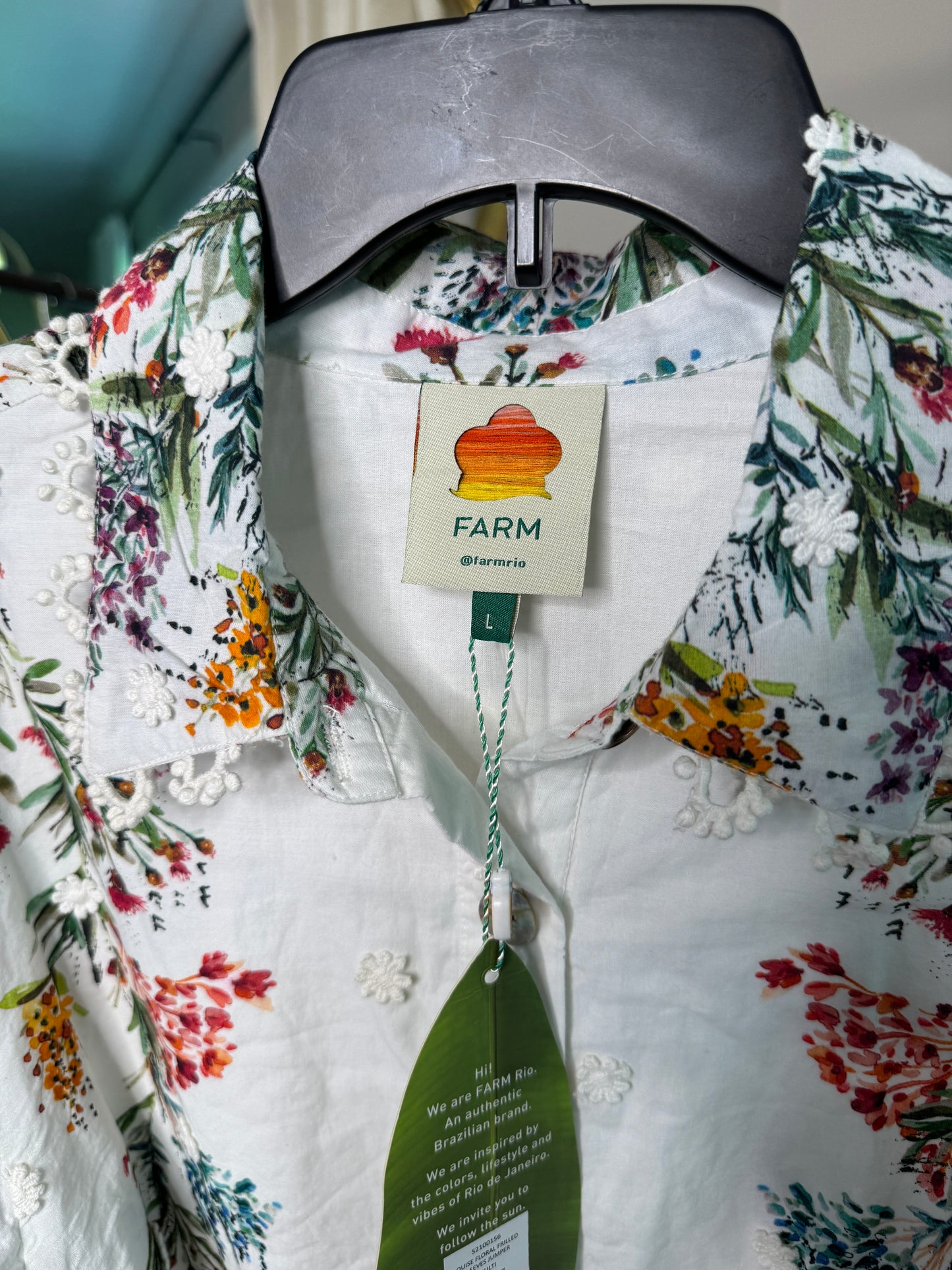 Farm Rio Louise Floral Jumpsuit size L