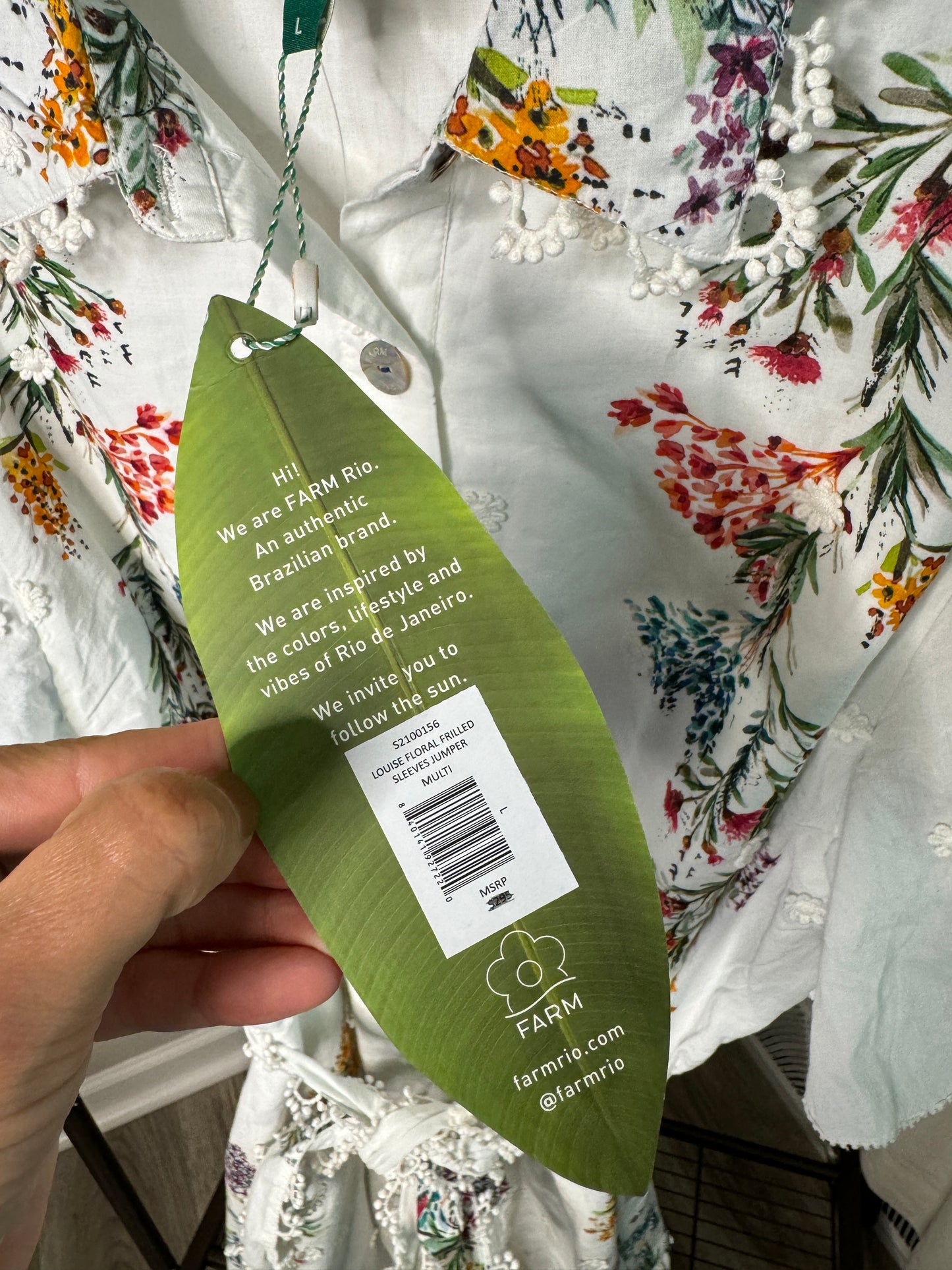 Farm Rio Louise Floral Jumpsuit size L