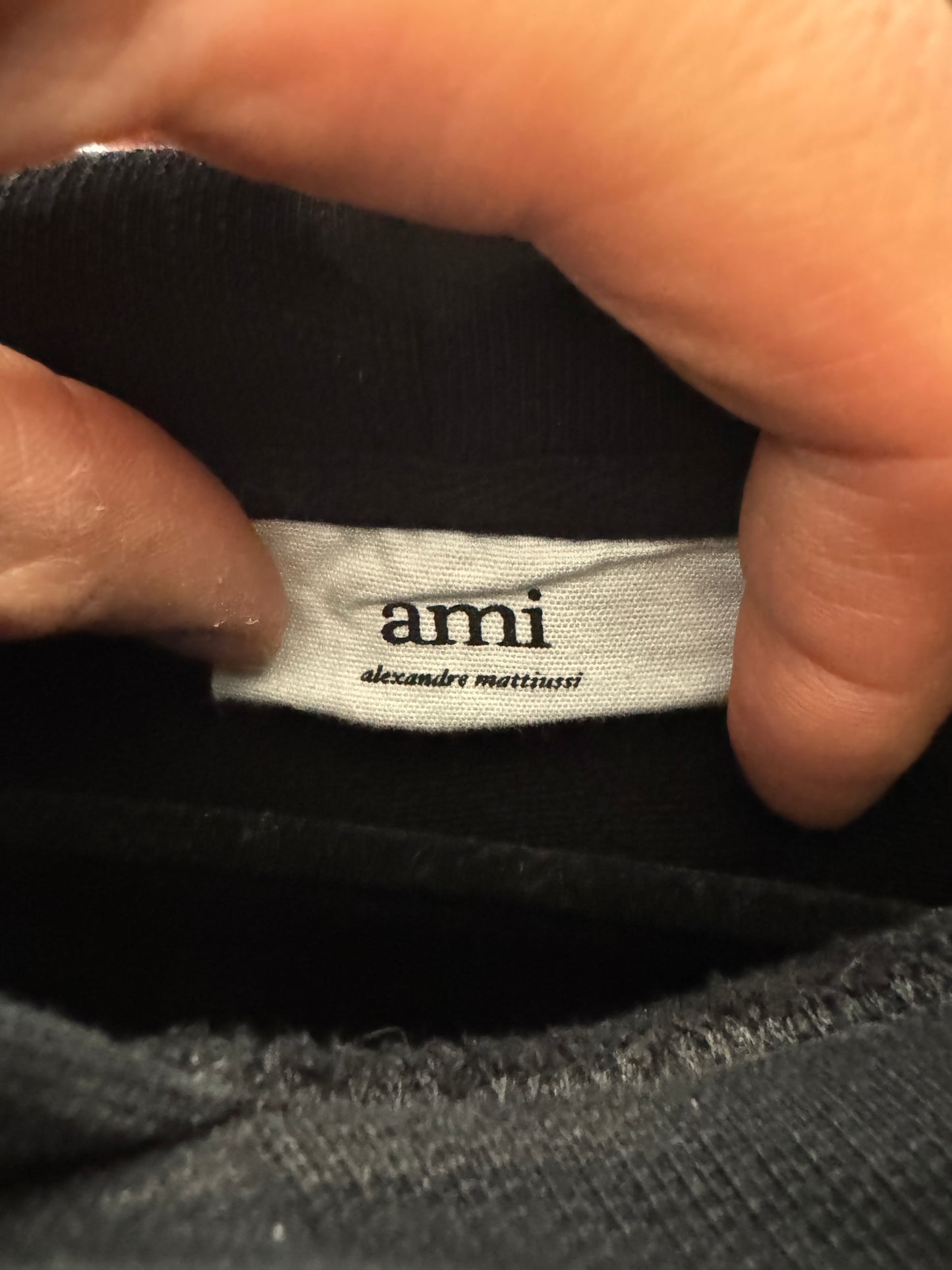Ami De coeur Tonal Hoodie Black size M MEN'S