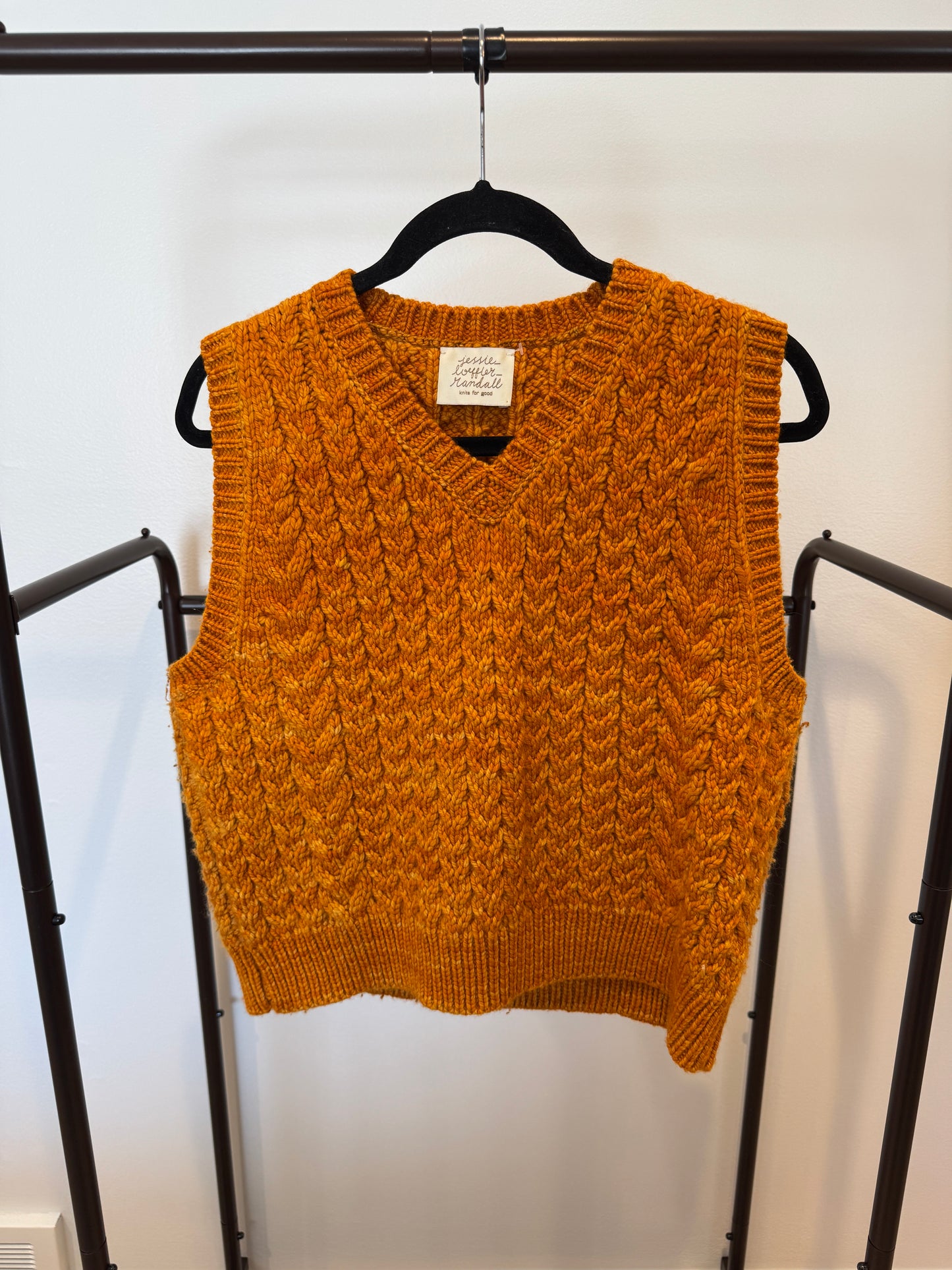 Loeffler Randall Cable Knit Vest size M