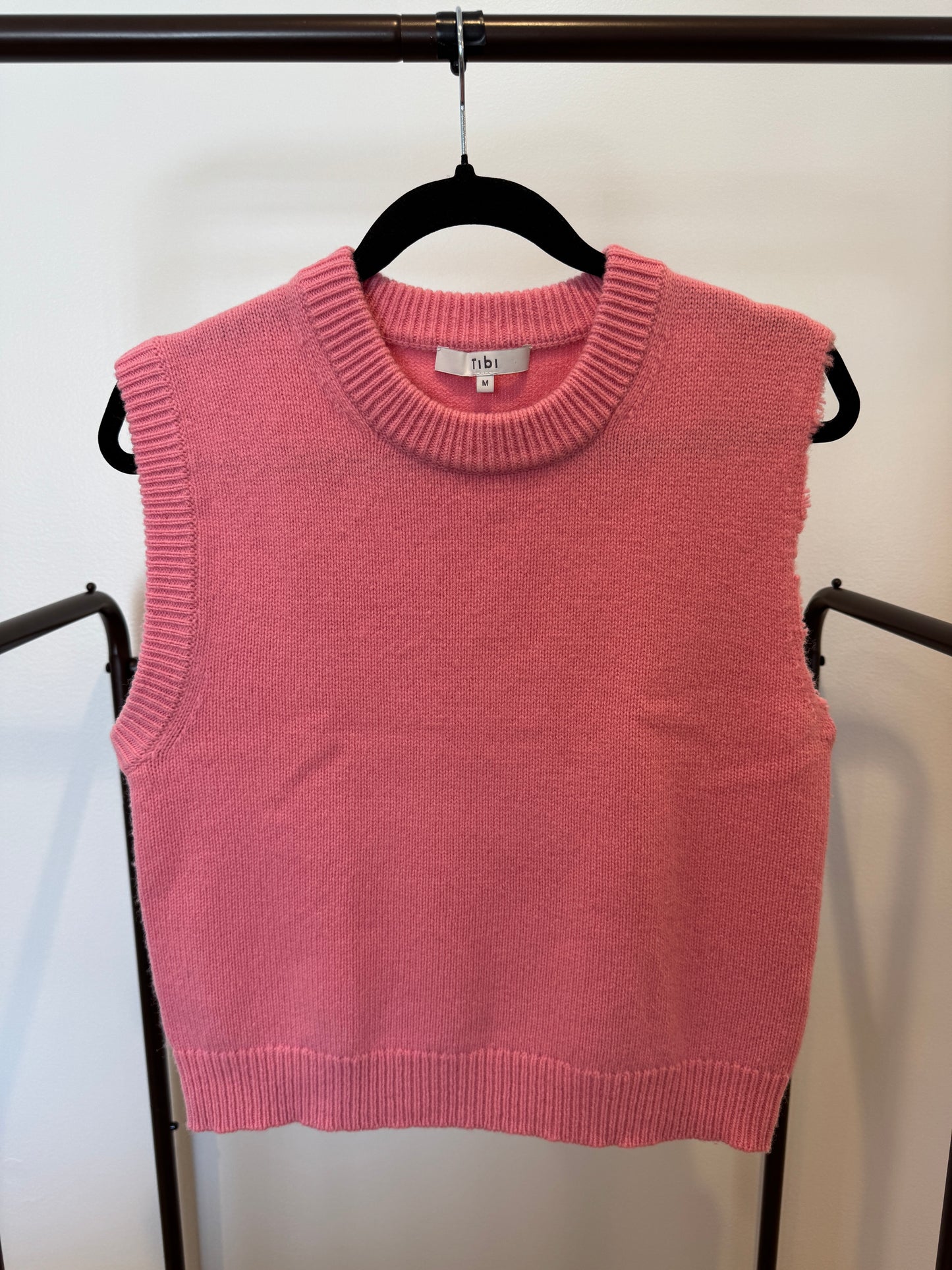 Tibi Soft Lambswool Distressed Vest size M