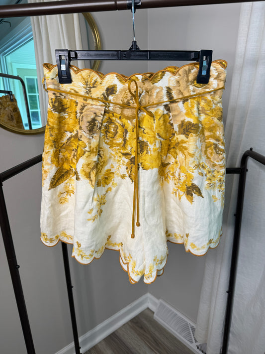 ZIMMERMANN Aliane Scallop Shorts size US 8