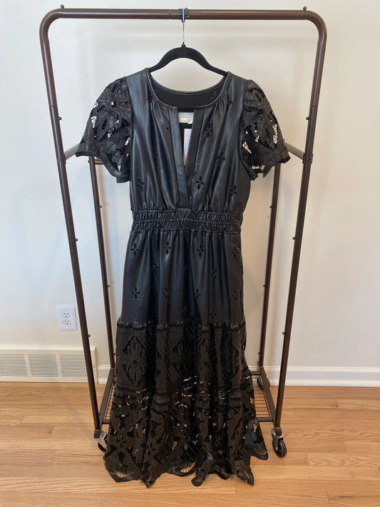 Anthropologie The Somerset Maxi Dress Leather size L