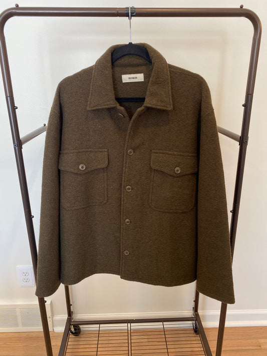 Buck Mason Felted Wool Field Shirt MEN'S size L