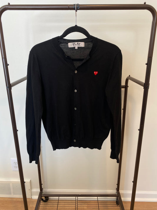Comme Des Garçons Small Heart Cotton B=Cardigan size L