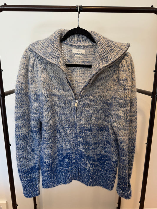 Isabel Marant Etoile Juliet Dégradé Knitted Zip-up Cardigan In Blue size 12